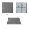 Bolero Black Brushed Mix Outdoor Tempered Glass Table Top Square Grey Trim 700mm - DZ873 Stone Effect Table Tops Bolero   