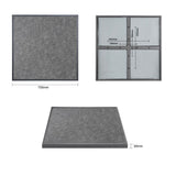 Bolero Black Brushed Mix Outdoor Tempered Glass Table Top Square Grey Trim 700mm - DZ873 Stone Effect Table Tops Bolero   