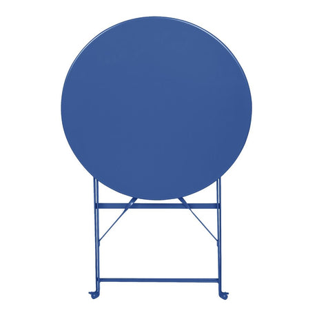 Bolero Perth Pavement Style Round Table Dark Navy - DZ875  Bolero   