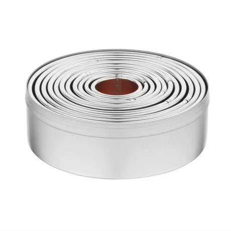 Vogue Round Plain Pastry Cutter Set (Pack of 11) - E013  Vogue   