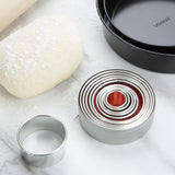 Vogue Round Plain Pastry Cutter Set (Pack of 11) - E013  Vogue   