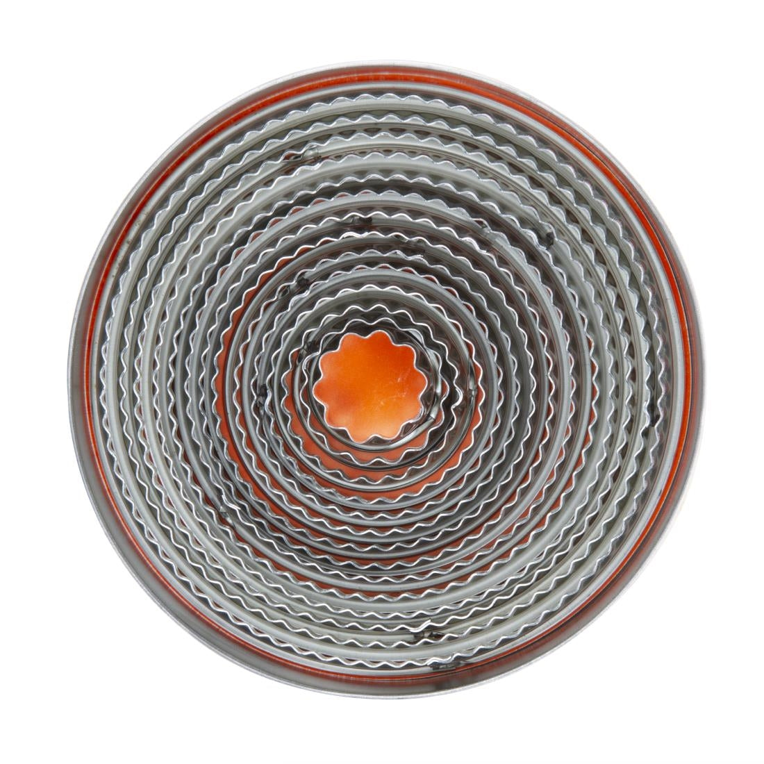 Vogue Round Fluted Pastry Cutter Set (Pack of 11) - E019  Vogue   