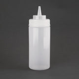 Vogue Clear Wide Neck Squeeze Sauce Bottle 16oz - E092  Vogue   