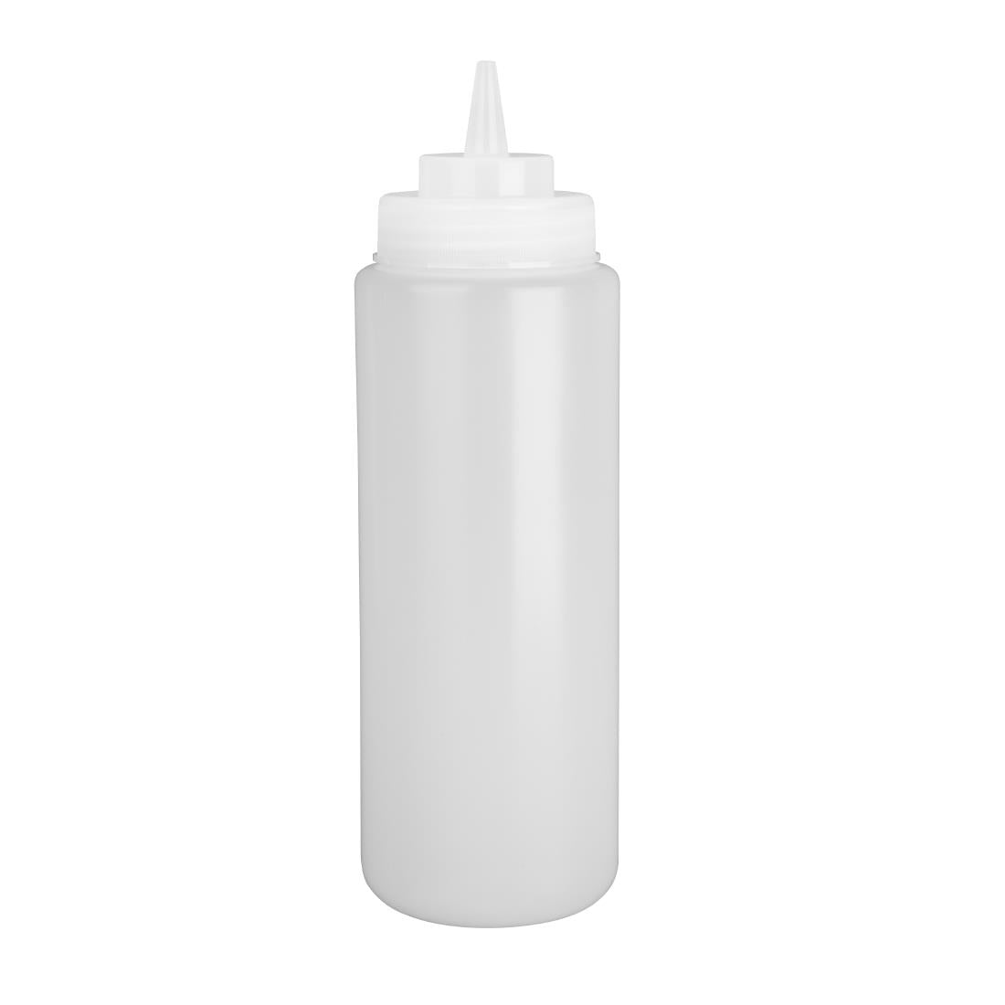 Vogue Clear Wide Neck Squeeze Sauce Bottle 32oz - E093  Vogue   