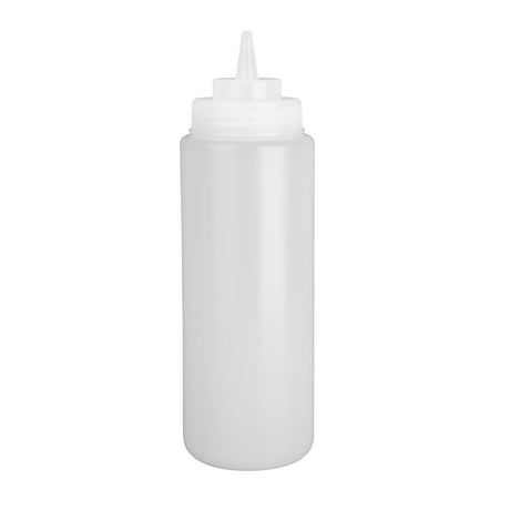 Vogue Clear Wide Neck Squeeze Sauce Bottle 32oz - E093  Vogue   