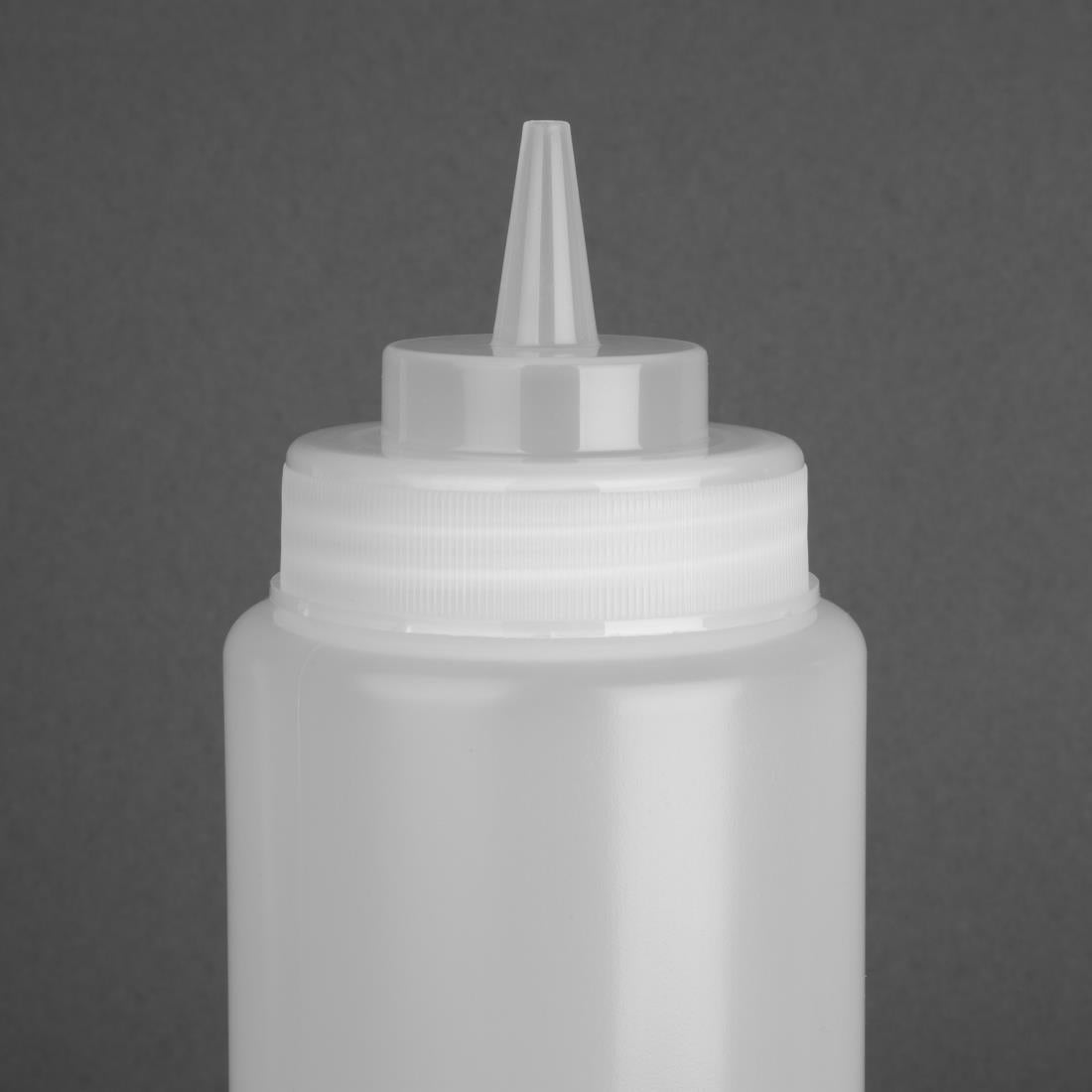 Vogue Clear Wide Neck Squeeze Sauce Bottle 32oz - E093  Vogue   
