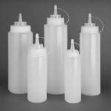 Vogue Clear Wide Neck Squeeze Sauce Bottle 32oz - E093  Vogue   