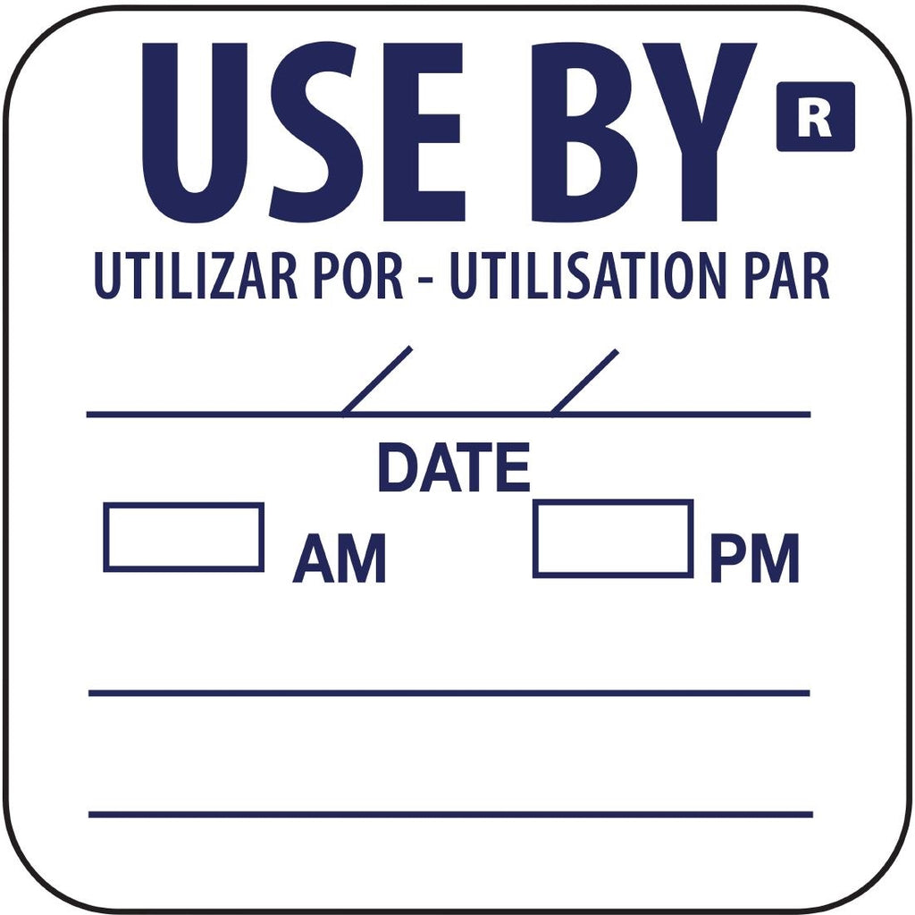 Hygiplas Removable Use By Labels (Pack of 1000) - E150  Hygiplas   