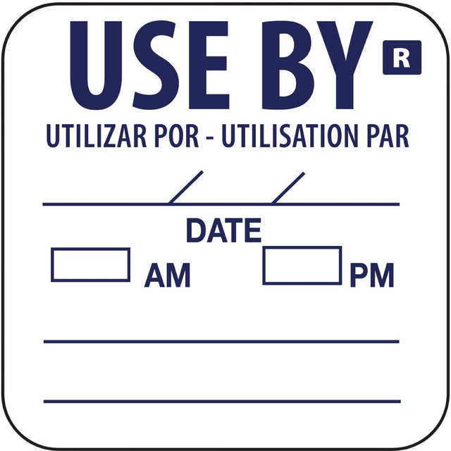 Hygiplas Removable Use By Labels (Pack of 1000) - E150  Hygiplas   