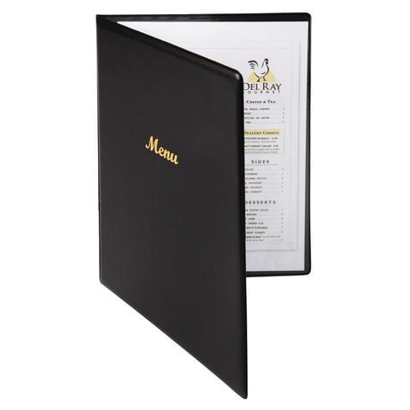 Olympia PVC Menu Cover Black A4 - E217  Olympia   