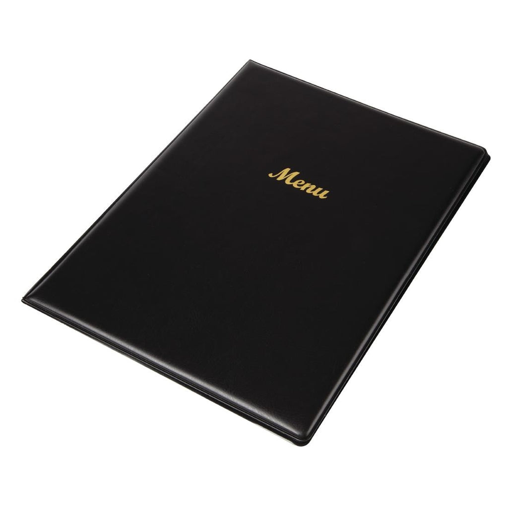 Olympia PVC Menu Cover Black A4 - E217  Olympia   