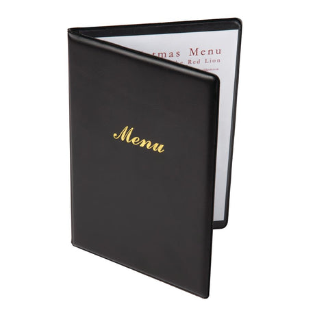 Olympia PVC Menu Cover A5 Black - E219  Olympia   