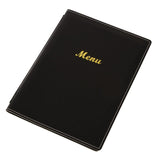 Olympia Faux Leather Menu Cover A4 Black - E221  Olympia   
