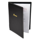 Olympia Faux Leather Menu Cover A5 Black - E223  Olympia   