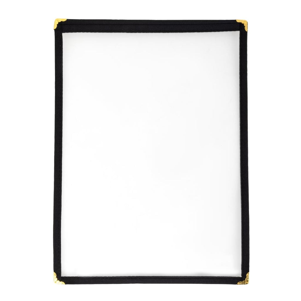 Olympia American Style Menu Cover Black A4 - E292  Olympia   