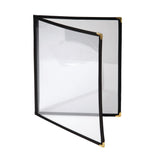 Olympia Four Page American Style Menu Cover A4 Black - E293  Olympia   