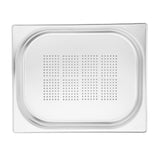 Vogue Stainless Steel Perforated 1/2 Gastronorm Tray 40mm - E698  Vogue   