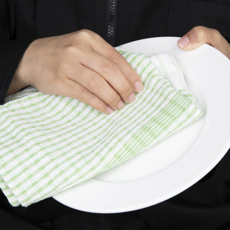 Vogue Wonderdry Tea Towels Green (Pack of 10) - E700  Vogue   