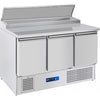 Prodis Fully Ventilated 3 Door Compact Prep Table 8 x 1/6GN Topping Well | EC-3PREP-LE Saladette Counters Prodis