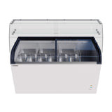 Empire Sliding Curved Glass Lid Display Ice Cream Counter Freezer - 9 × Pans & Basket - EMP-CF520QIC-GT Display Chest Freezers Empire