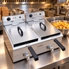Empire 2 x 19L Twin Tank Electric Fryer with Drain Tap – 6kW Commercial Countertop Deep Fryer | EMP-EDF-19-DT