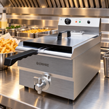 Empire 19L Electric Single Tank Fryer with Drain Tap – 3kW Commercial Countertop Deep Fryer | EMP-ESF-19-DT
