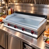 Empire 4 Burner Gas Griddle Smooth Chrome – 1150mm LPG & Nat Gas 11.2kW Commercial  - EMP-GD1150-CHROME