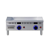 Empire 2 Burner Gas Griddle Smooth – 610mm LPG & Nat Gas Commercial Countertop - EMP-PL-JY-610 Gas Griddles Empire