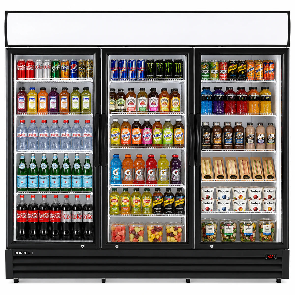 Empire Triple Door Upright Display Fridge Cooler – Commercial Glass Door Merchandiser | CL-2000WC Upright Triple Glass Door Chillers Empire