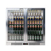 Empire Double Door 208L Stainless Steel Bottle Cooler – A Energy Rated Hinged Door Commercial Back Bar Fridge | CL-210H-S - Graded Item