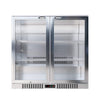 Empire Double Door 208L Stainless Steel Bottle Cooler – A Energy Rated Hinged Door Commercial Back Bar Fridge | CL-210H-S - Graded Item