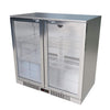 Empire Double Door 208L Stainless Steel Bottle Cooler – A Energy Rated Hinged Door Commercial Back Bar Fridge | CL-210H-S - Graded Item