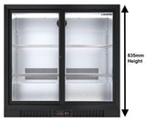 Empire Premium Double Door Low Profile 208 Litre Bottle Cooler Sliding Doors - CL-210SC-EE Double Door Bottle Coolers Empire   