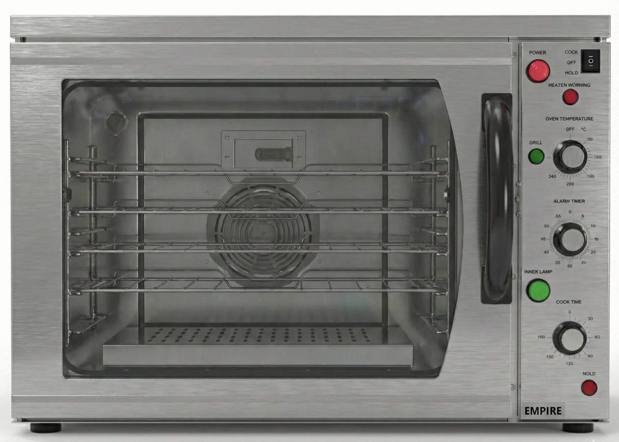 Empire Electric Convection Oven Large 108 Litre Bakery Steam Cook & Hold Functions 4 x 1/1 GN - YXD-6A-H108L Convection Ovens Empire