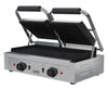 Empire Large Twin Contact Panini Grill Ribbed Top Flat Bottom - EMP-GH813 - Graded Item