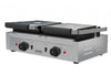 Empire Large Twin Contact Panini Grill Ribbed Top Flat Bottom - EMP-GH813 - Graded Item