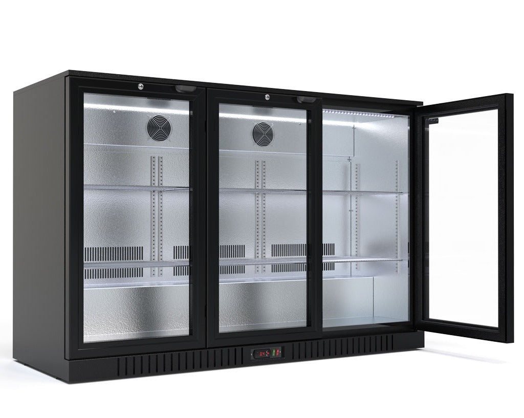 Empire Premium Triple Door 330ltr Bottle Cooler Hinged Doors - CL-320H-EE - Graded Item