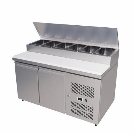 Empire Stainless Steel 2 Door Pizza Prep Table Refrigerator - SH2000-700 Pizza Prep Counters - 2 Door Empire
