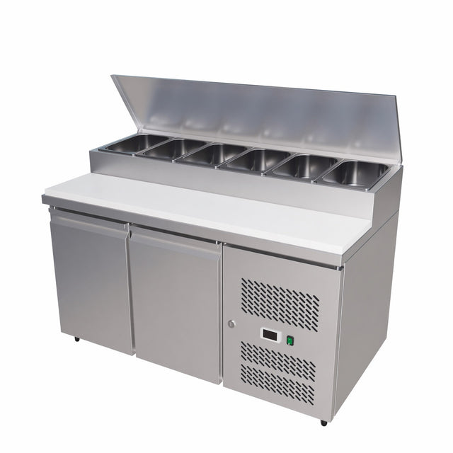 Empire Stainless Steel 2 Door Pizza Prep Table Refrigerator - SH2000-700 Pizza Prep Counters - 2 Door Empire