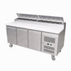 Empire Stainless Steel Pizza Prep Table Refrigerator – 3 Door Commercial Fridge | SH3000-700 Pizza Prep Counters - 3 Door Empire