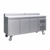 Empire Stainless Steel Pizza Prep Table Refrigerator – 3 Door Commercial Fridge | SH3000-700 Pizza Prep Counters - 3 Door Empire