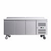Empire Stainless Steel Pizza Prep Table Refrigerator – 3 Door Commercial Fridge | SH3000-700 Pizza Prep Counters - 3 Door Empire