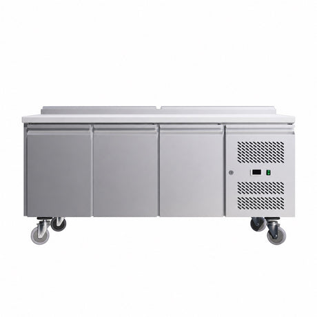 Empire Stainless Steel Pizza Prep Table Refrigerator – 3 Door Commercial Fridge | SH3000-700 Pizza Prep Counters - 3 Door Empire