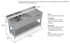 Empire Stainless Steel Commercial Double Bowl Sink – Right Hand Drainer 1600mm Wide | 1600-600RHD - Graded Item Double Bowl Sinks Empire