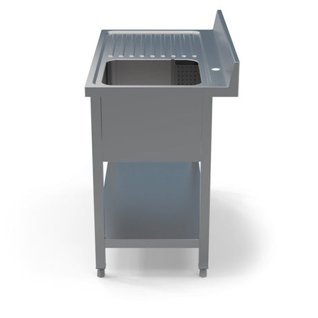 Empire Stainless Steel Commercial Single Bowl Sink – Left Hand Drainer 1000mm Wide | 1000-600LHD - Graded Item