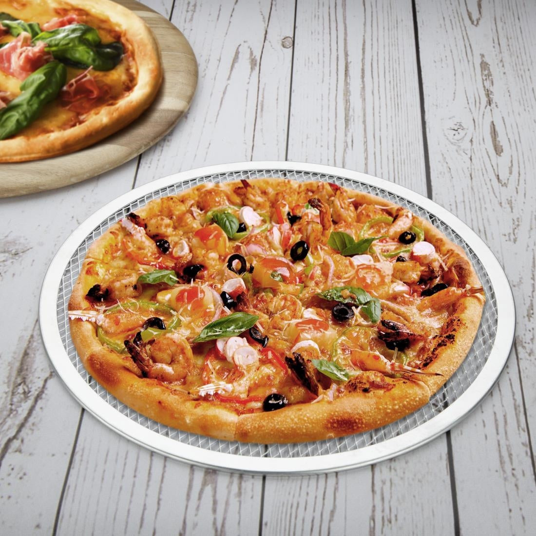 Vogue Aluminium Pizza Screen 12in - F013  Vogue   