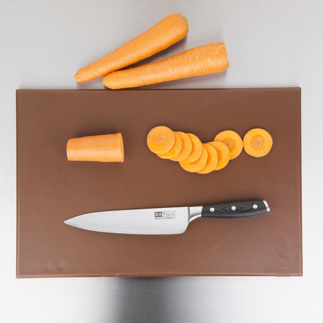 Hygiplas High Density Antibacterial Brown Chopping Board 455x305x12mm - F160  Hygiplas   