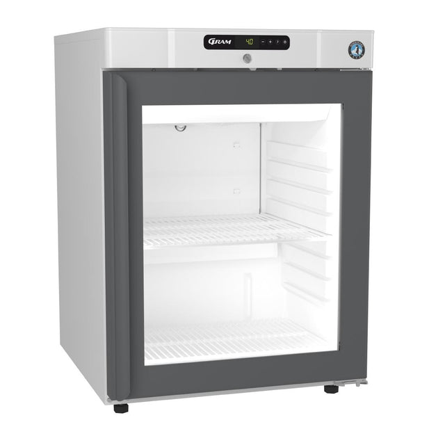 Gram Compact 1 Glass Door 128Ltr Undercounter Fridge White KG220 LG 2W - F363  Gram   