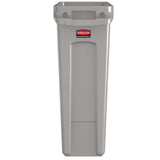 Rubbermaid Slim Jim Container With Venting Channels Grey 60Ltr - F603  Slim Jim   