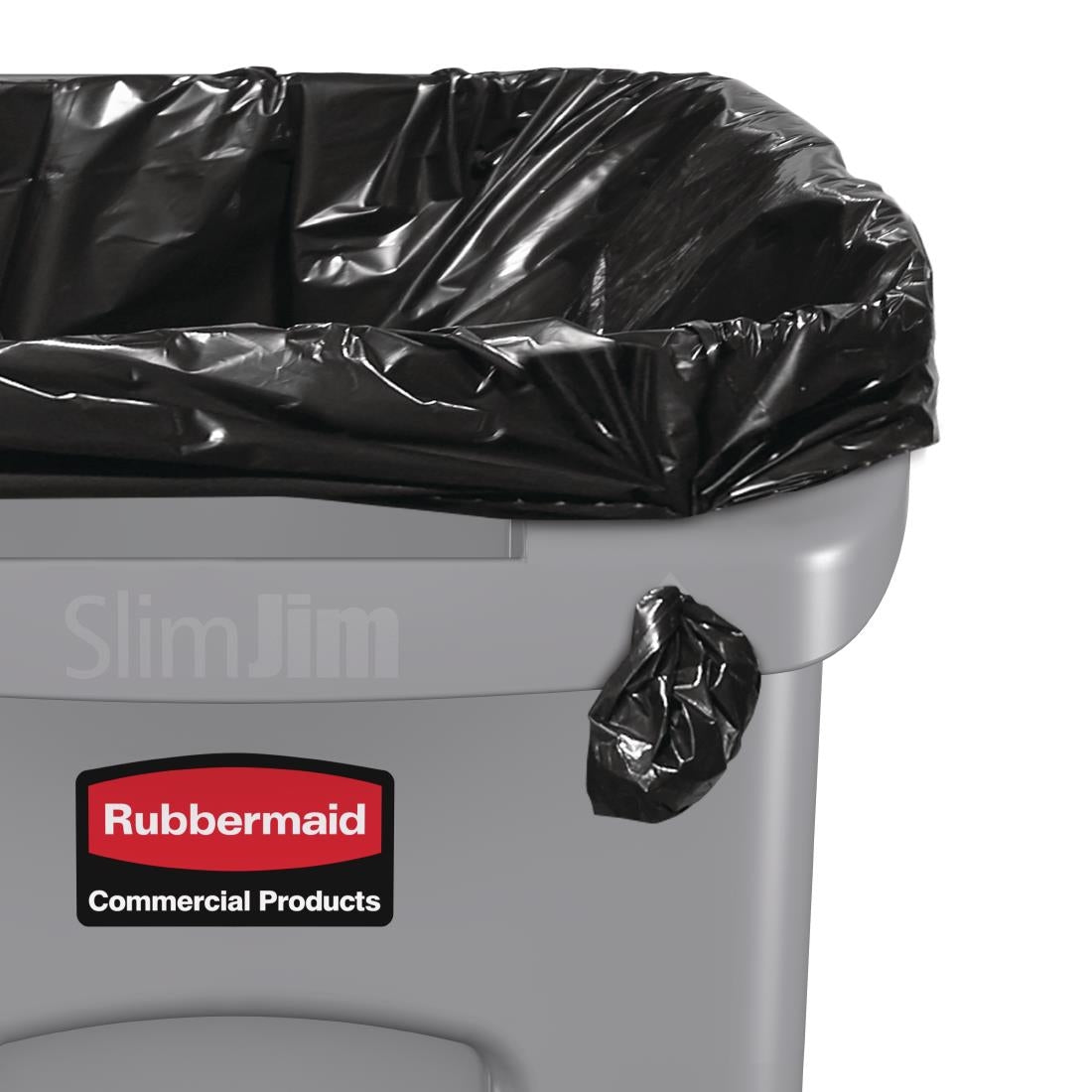 Rubbermaid Slim Jim Container With Venting Channels Grey 60Ltr - F603  Slim Jim   